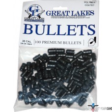 GREAT LAKES BULLETS .38/.357 .358 158GR LEAD-RNFP POLY 100
