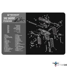 TEKMAT ARMORERS BENCH MAT 11"x17" SIG SAUER 238 PISTOL