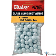 DAISY SLINGSHOT AMMUNTION 1/2" GLASS 75-COUNT PACK