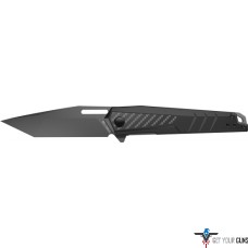 REAL AVID RAV-6 KNIFE ASSISTED TANTO 3.4" BLADE BLACK ALUM.