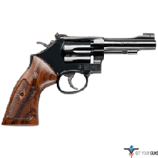 S&W 48 CLASSIC .22WMR 4" AS BRIGHT BLUED CHECKERED WOOD