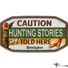 OPEN ROAD BRANDS EMB TIN SIGN REMINGTON HUNTING STORIES TOLD