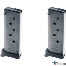 RUGER MAGAZINE LCP .380ACP 6-ROUNDS W/FINGER EXT. 2-PACK