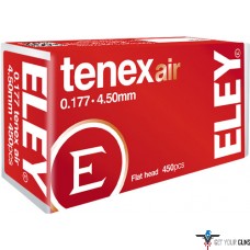 ELEY TENEX AIR PELLETS .177 4.50MM 8.2 GRAINS 450-PACK