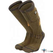 MUDDY NUCLEUS HEATED SOCKS BROWN CLAY LARGE/X-LARGE