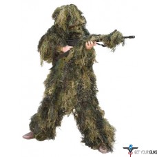 RED ROCK 5 PIECE GHILLIE SUIT WOODLAND YOUTH LARGE