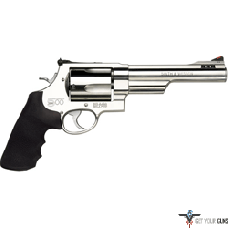 S&W 500 .500SW 6.5" AS 5-SHOT COMPENSATED STAINLESS RUBBER