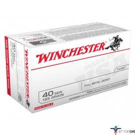 WIN AMMO USA .40SW 165GR. FMJ TRUNCATED CONE 100-VALUE PACK
