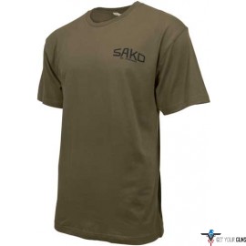 SAKO T-SHIRT W/OLD SKOOL LOGO LARGE ARMY GREEN