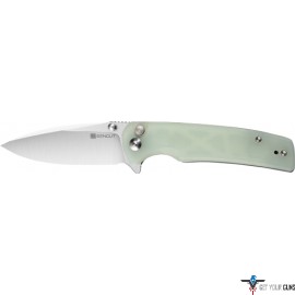 SENCUT KNIFE SACHSE 3.47" NATURAL G10/SATIN BUTTON LOCK