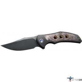 WE KNIFE MAGNETRON 3.76" BLACK TITANIUM COPPER FOIL/BLK STNWS
