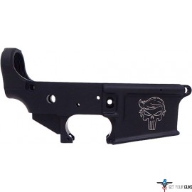 ANDERSON LOWER AR-15 STRIPPED RECEIVER TRUMP PUNISHER SKULL