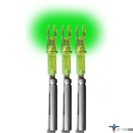 LUMENOK LIGHTED NOCK X-SERIES GREEN 3PK