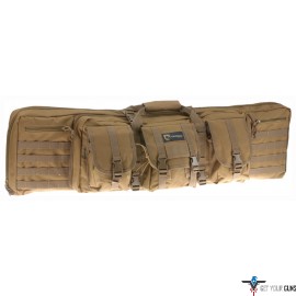 DRAGO 42" DOUBLE GUN CASE PADDED BACKPACK STRAPS TAN
