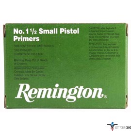 REM PRIMERS- SMALL PISTOL 5000-PK. (5EA.-1000 PACKS)