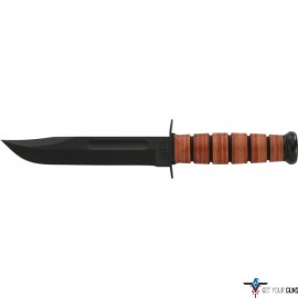 KA-BAR FIGHTING/UTILITY KNIFE 7" W/LEATHER SHEATH US ARMY