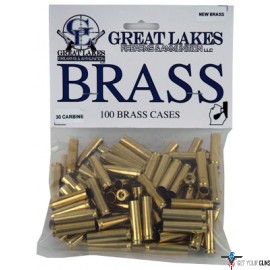 GREAT LAKES BRASS .30 CARBINE NEW 100CT
