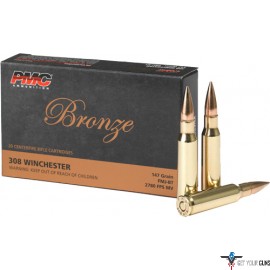 PMC AMMO .308 WINCHESTER 147GR FMJ-BT 20-PACK