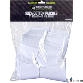 BREAKTHROUGH CLEANING PATCHES 3" SQUARE .12/.16 GA 50 PACK