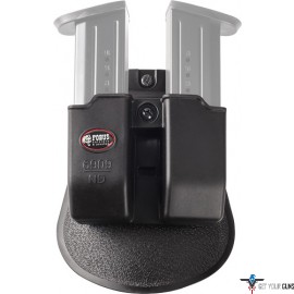 FOBUS MAG POUCH DOUBLE FOR 9MM/.40SW PADDLE
