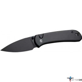 CIVIVI KNIFE QUIBIT 2.98" BLK/ BLK STONEWASH BUTTON LOCK