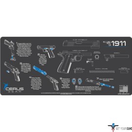 CERUS GEAR 3MM PROMATS 12"X27" 1911 INSTRUCTIONAL CHAR GRAY