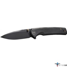 WE KNIFE SUBJUGATOR 3.48" BLACK TITANIUM/BLACK STNWSH