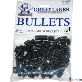 GREAT LAKES BULLETS .38/.357 .358 158GR LEAD-RNFP POLY 100