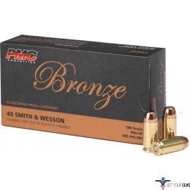 PMC AMMO .40SW 180GR. FMJ-FP 50-PACK