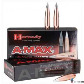 HORNADY BULLETS .50 CAL .510 750GR A-MAX FOR .50BMG 20CT