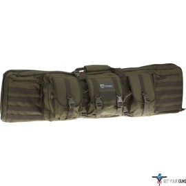 DRAGO 42" DOUBLE GUN CASE PADDED BACKPACK STRAPS GREEN