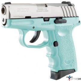 SCCY CPX3-TT PISTOL DAO .380 10RD SS/SCCY BLUE W/O SAFETY