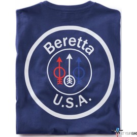 BERETTA T-SHIRT USA LOGO SMALL NAVY BLUE