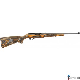 RUGER 10/22 .22LR 18.5" BLUE ORANGE & BLK TIGER STOCK