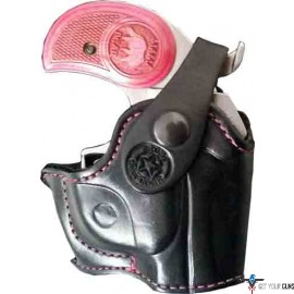 BOND ARMS HOLSTER RH THUMBSNAP FOR BACK-UP BLACK/PINK STITCH