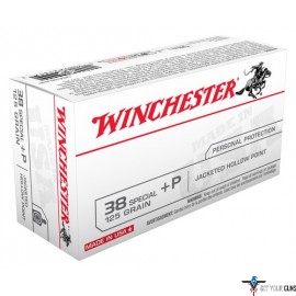 WIN AMMO USA .38 SPECIAL +P 125GR. JHP 50-PACK