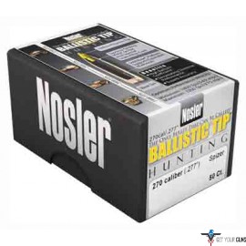 NOSLER BULLETS 270 CAL .277 130GR BALLISTIC TIP 50CT