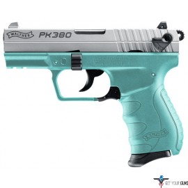 WALTHER PK380 .380ACP 3-DOT AS 3.6" 8-RD MAG ANGEL BLUE