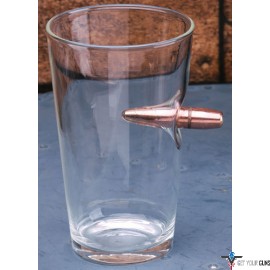 2 MONKEY BULLET PINT GLASS WITH A .50 CAL BULLET