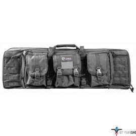 DRAGO 36" DOUBLE GUN CASE PADDED BACKPACK STRAPS GREY