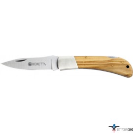 BERETTA KNIFE MULTI-USE HUNTING LOCK BACK 2.95" WOOD