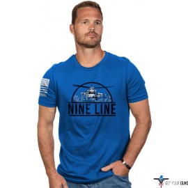 NINE LINE APPAREL HELICOPTER MEN'S T-SHIRT RYL BLUE SMALL