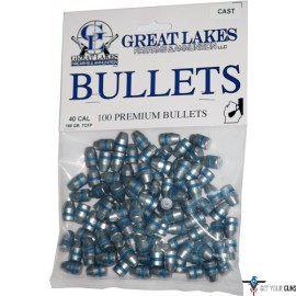 GREAT LAKES BULLETS .40/10MM .401 180GR. LEAD-TCFP 100CT