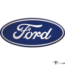 OPEN ROAD BRANDS HOLLOW CURVED TIN BUTTON FORD LOGO BLUE