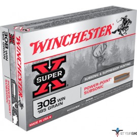 WIN AMMO SUPER-X SUBSONIC .308 185GR. EXPANDING HP 20-PACK
