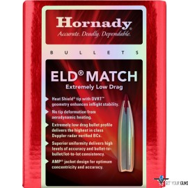 HORNADY BULLETS 6MM .243 109GR ELD-MATCH 500CT 6BX/CS