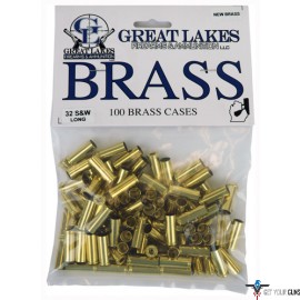 GREAT LAKES BRASS .32 S&W LONG NEW 100CT