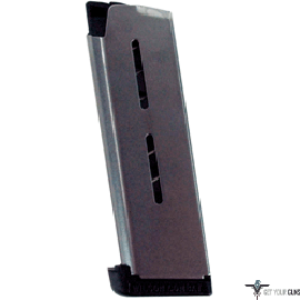WILSON MAGAZINE OFFICER .45ACP 7-ROUNDS W/STD. PAD STAINLESS