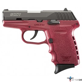 SCCY CPX2-CB PISTOL DAO 9MM 10RD BLACK/CRIMSON W/O SAFETY