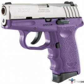 SCCY CPX3-TT PISTOL DAO .380 10RD SS/PURPLE W/O SAFETY